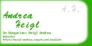 andrea heigl business card